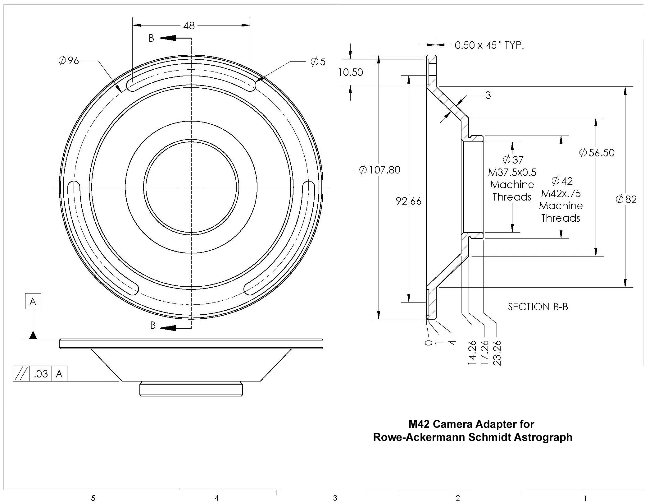 11" Rowe-Ackermann Schmidt Astrograph (RASA 11) Optical Tube Assembly (CGE Dovetail) - Image 11