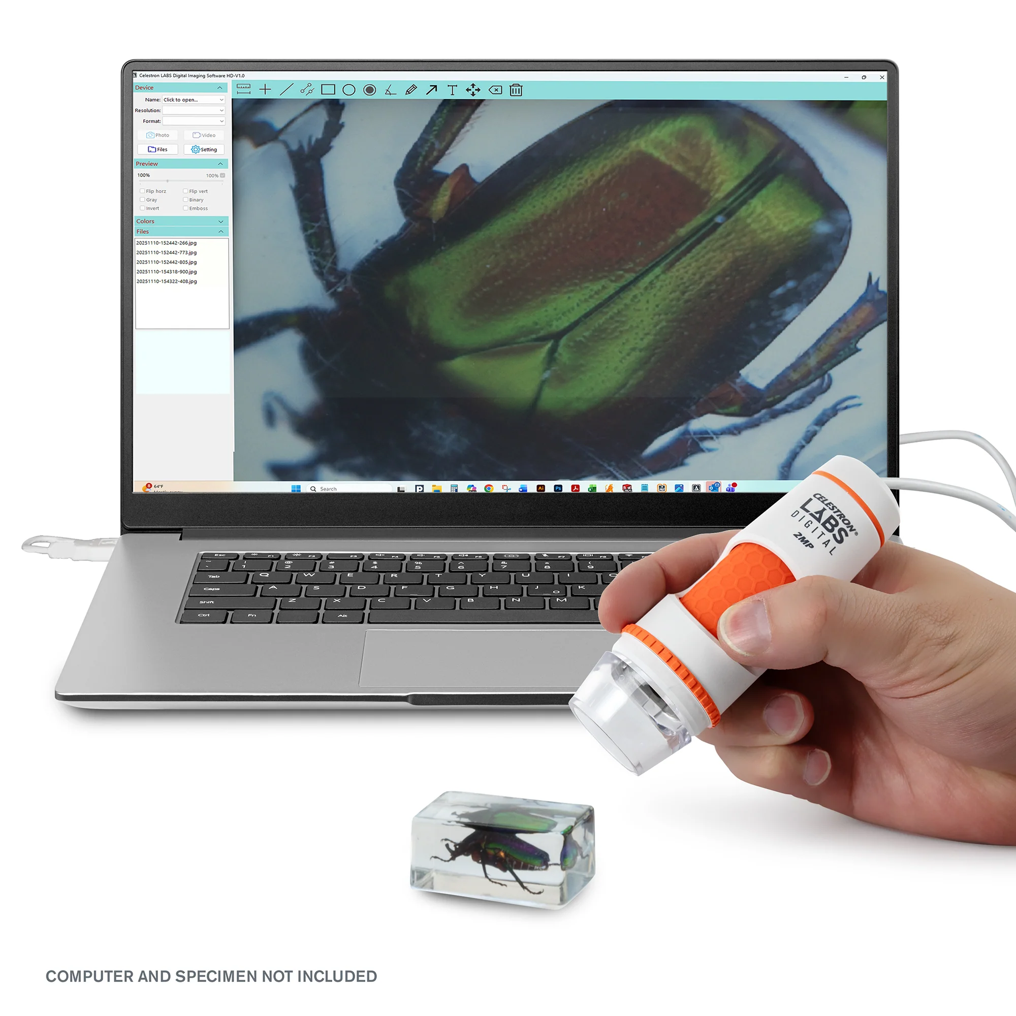 Celestron Labs Digital 2MP Handheld Microscope - Image 8