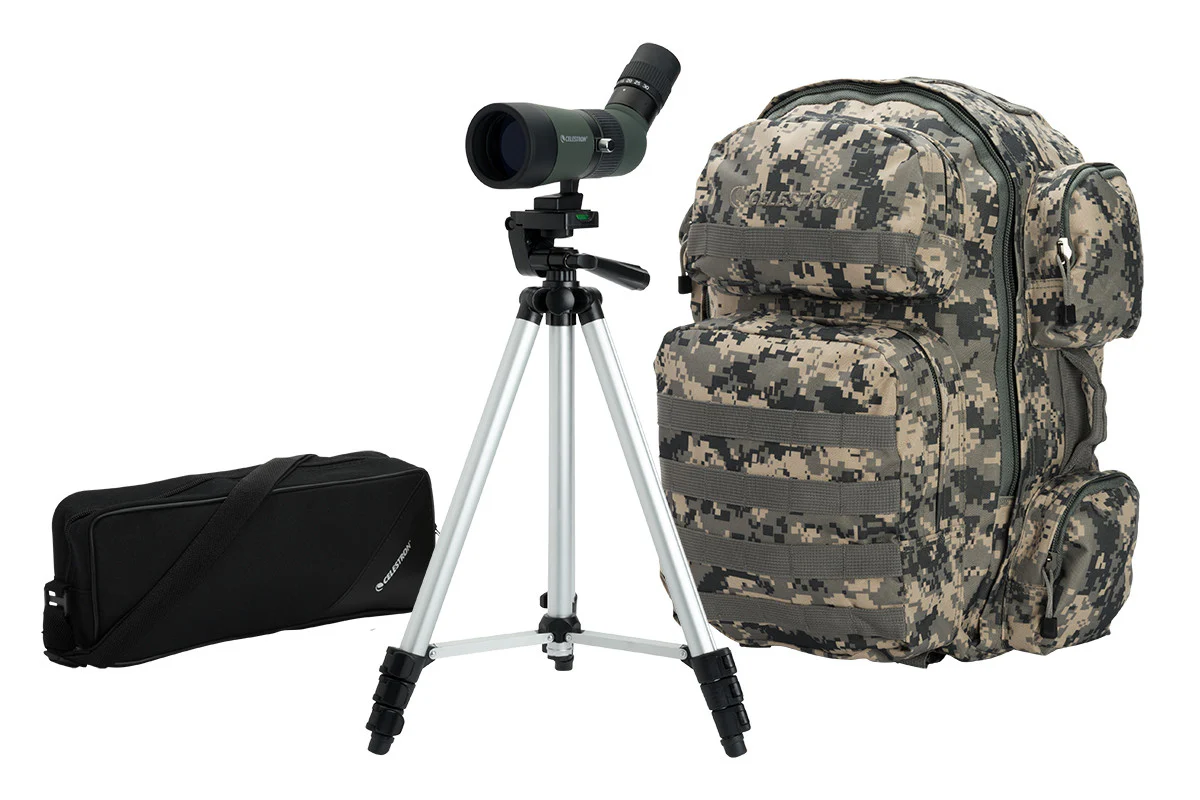 LandScout 10-30x50mm Zoom Angled Spotting Scope Backpack Kit - Image 13