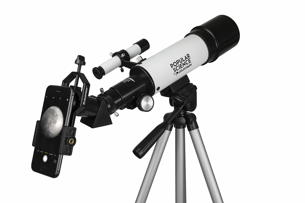 Popular Science by Celestron Travel Scope 60 Portable Telescope with Smartphone Adapter and Bluetooth Remote - Image 6