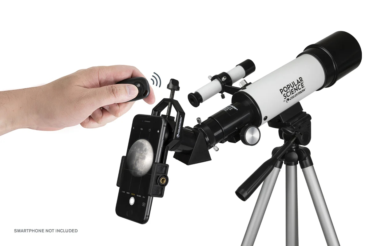 Popular Science by Celestron Travel Scope 60 Portable Telescope with Smartphone Adapter and Bluetooth Remote - Image 7