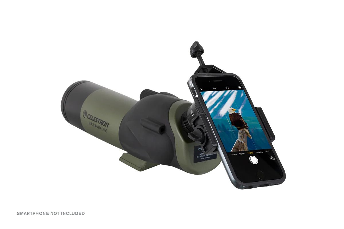 Ultima 18-55x65mm Angled Zoom Spotting Scope with Smartphone Adapter - Image 10