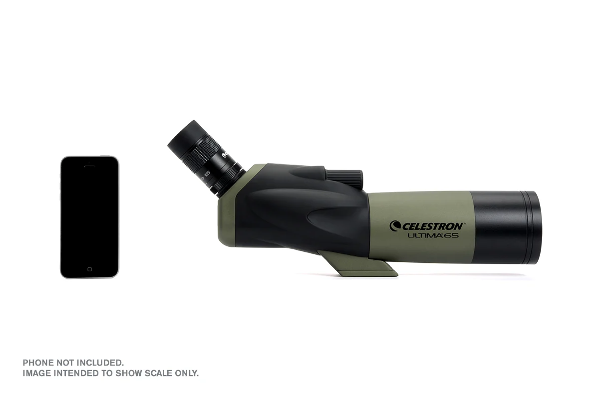 Ultima 18-55x65mm Angled Zoom Spotting Scope with Smartphone Adapter - Image 5