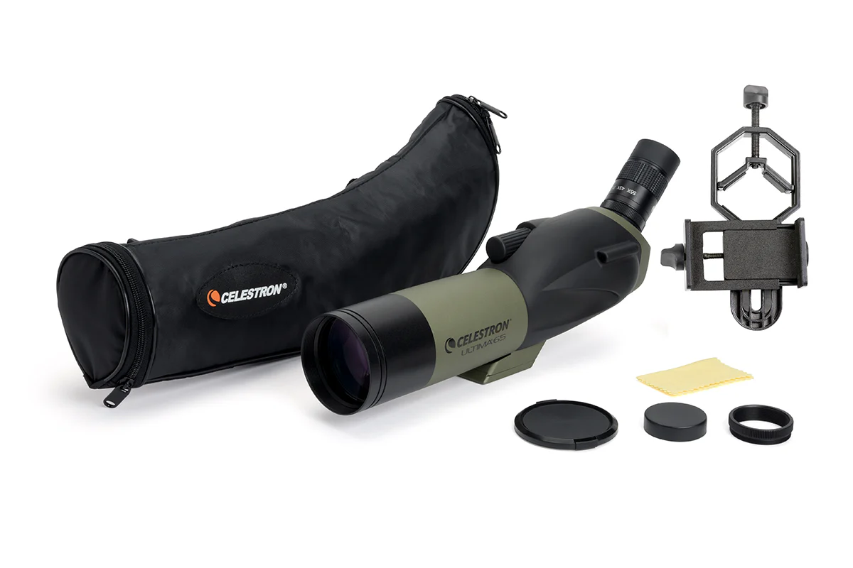 Ultima 18-55x65mm Angled Zoom Spotting Scope with Smartphone Adapter - Image 8