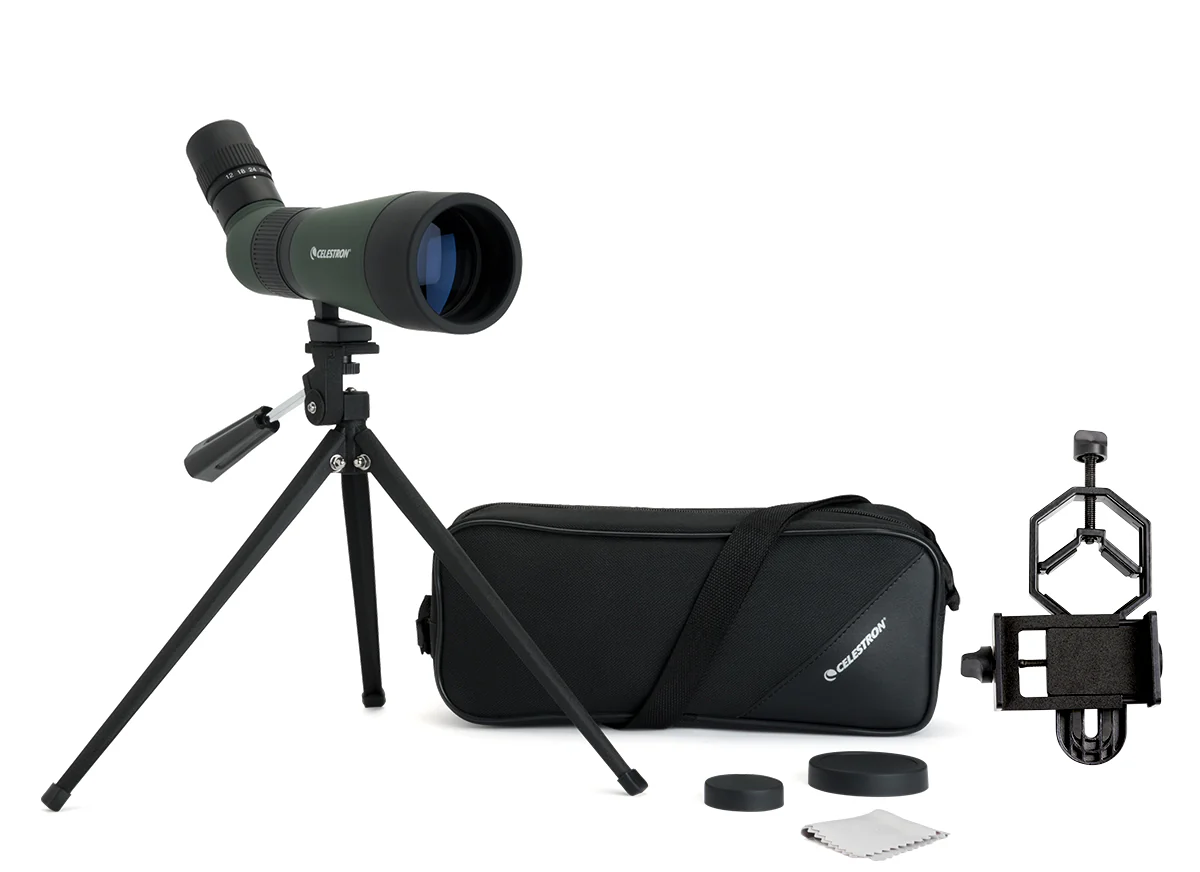 Used - LandScout 12-36x60mm Angled Zoom Spotting Scope with Table-top Tripod and Smartphone Adapter - Image 8