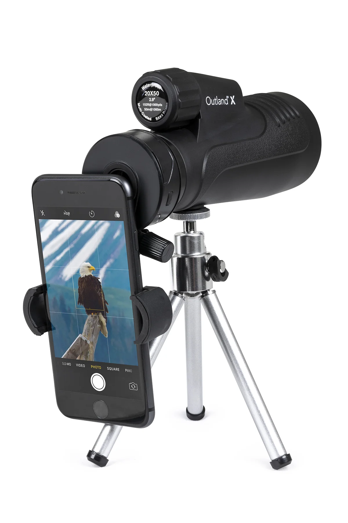 Outland X 20x50mm Monocular with Tripod, Smartphone Adapter - Image 2