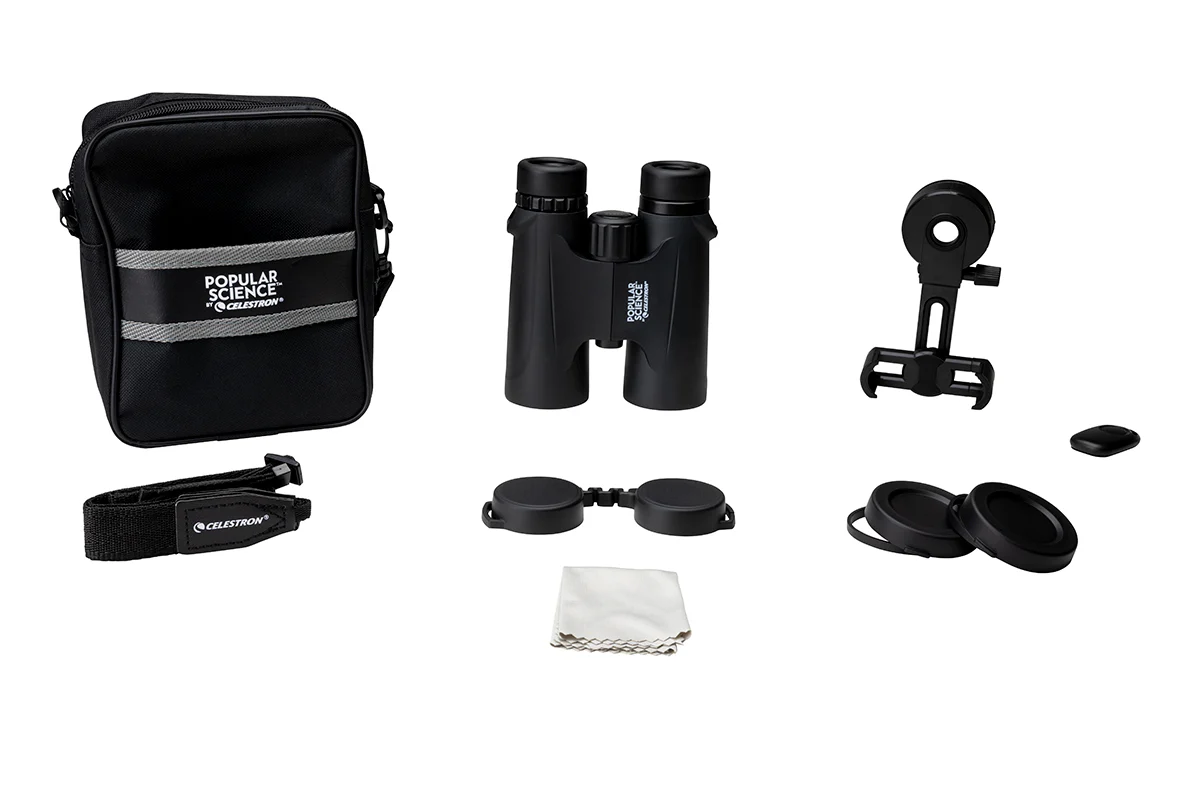 Used - Popular Science by Celestron Outland X 12x42mm Roof Binocular with Smartphone Adapter and Bluetooth remote - Image 10