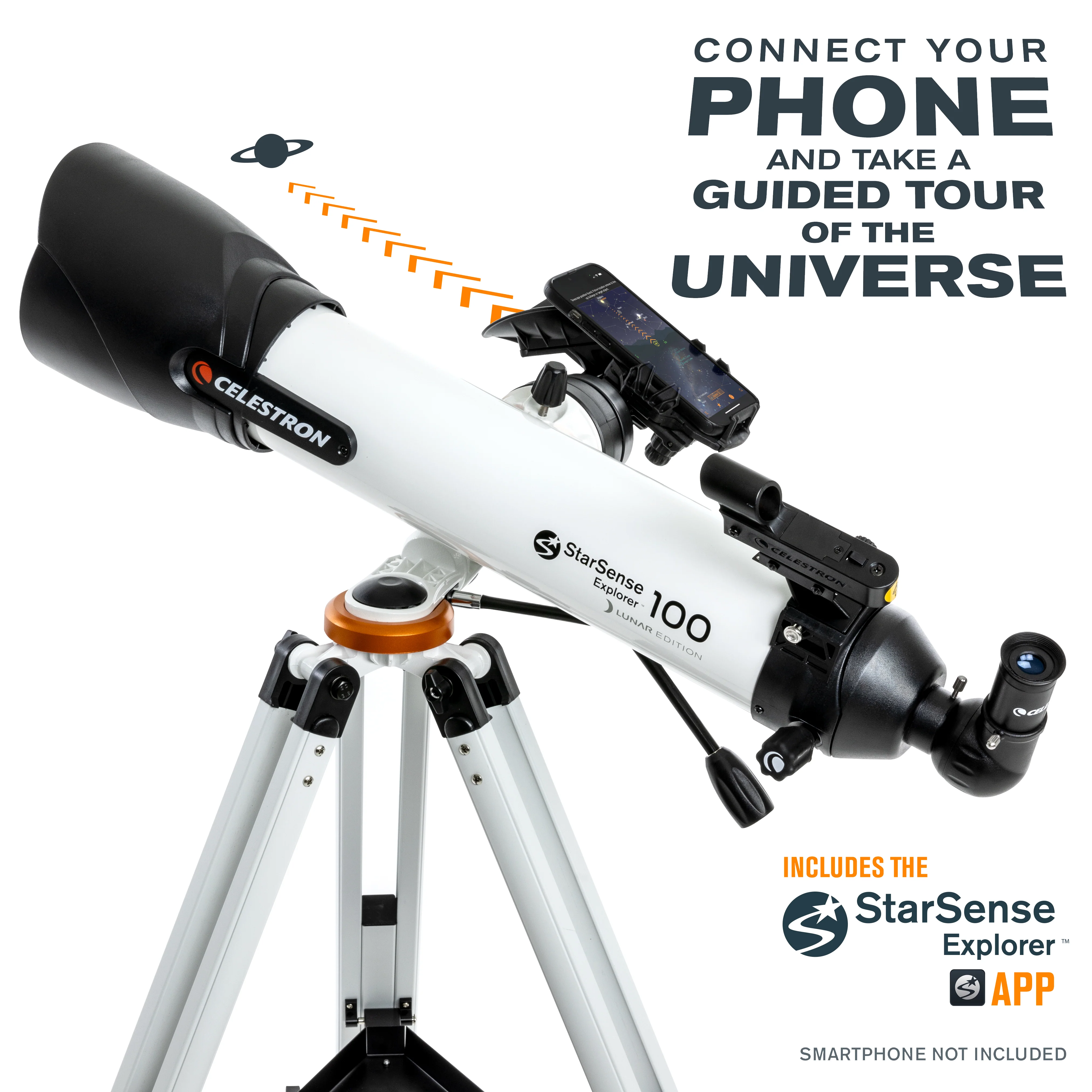 Used - StarSense Explorer DX 100AZ Smartphone App-Enabled Refractor Telescope Lunar Edition - Image 2