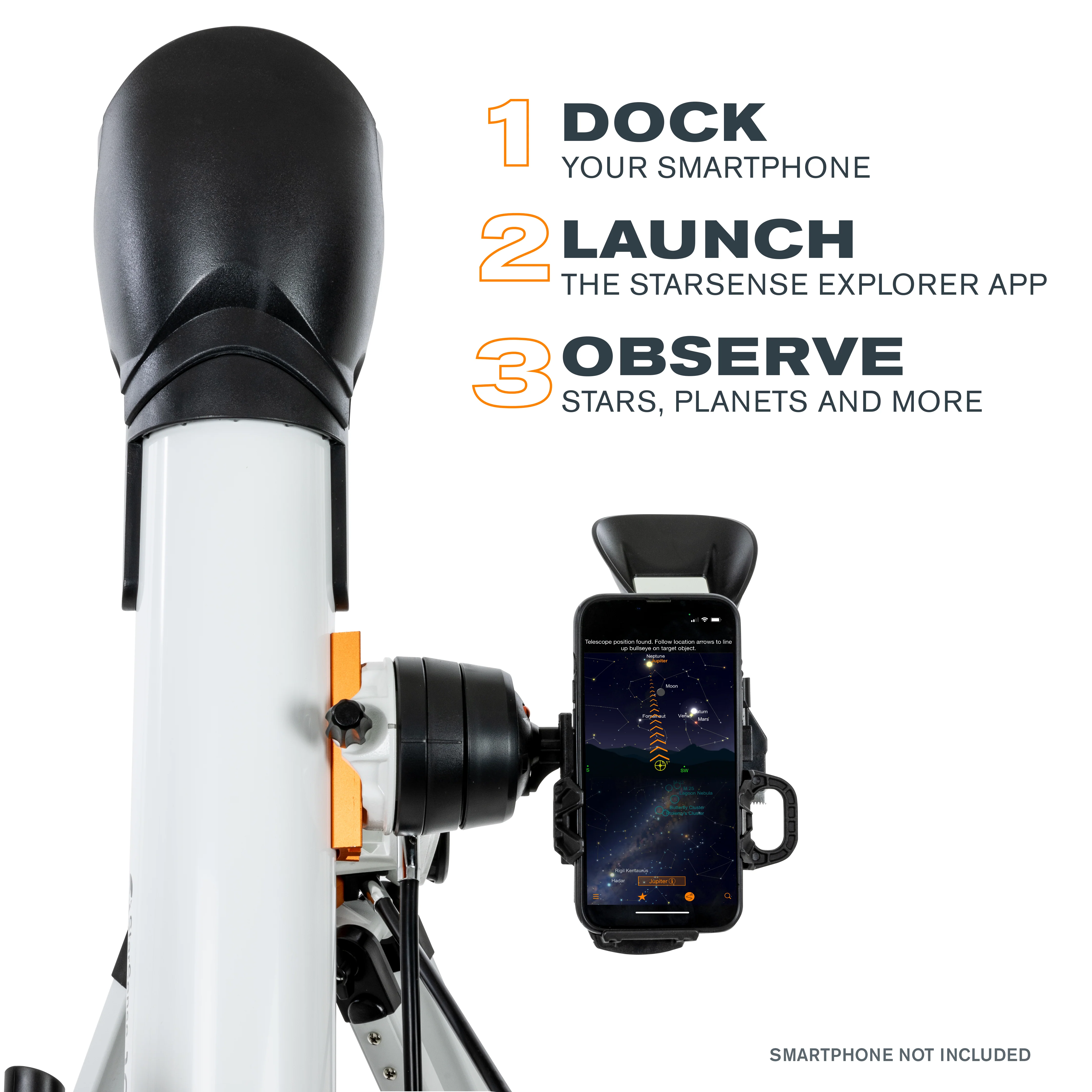Used - StarSense Explorer DX 100AZ Smartphone App-Enabled Refractor Telescope Lunar Edition - Image 3