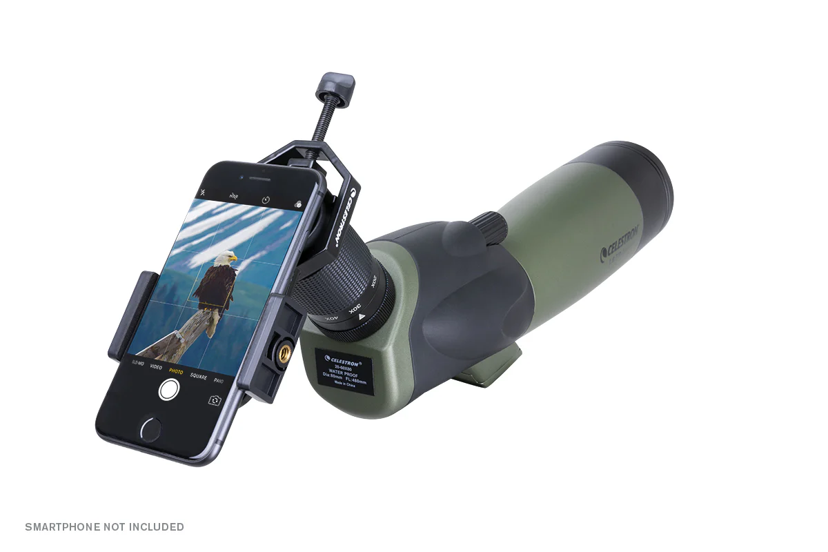 Ultima 20-60x80mm Angled Zoom Spotting Scope with Smartphone Adapter - Image 10