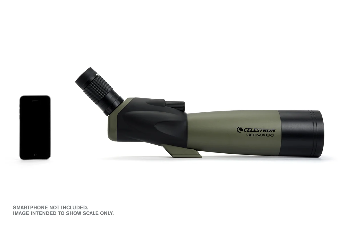 Ultima 20-60x80mm Angled Zoom Spotting Scope with Smartphone Adapter - Image 5